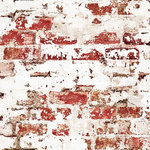 BME Furniture - Industrial Plastered Red Brick 32'x20.8" Wallpaper - The distressed industrial style brick design brings an edgy and rustic feel into your home, providing texture and warmth whilst giving the appearance of an exposed brick wall. This wallpaper is perfect to transform your room and give it a designer loft feel.