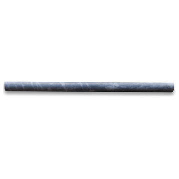 Bardiglio Gray Dark Grey Marble 5/8x12 Pencil Liner Trim Molding Honed, 1 piece
