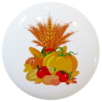 Fall Harvest #2 Ceramic Cabinet Drawer Knob