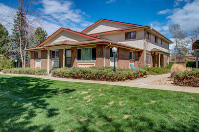 Inspiration for a cottage exterior home remodel in Denver