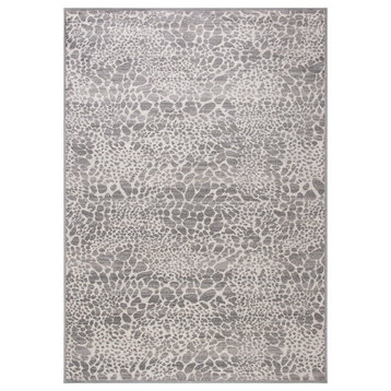 Safavieh Atlas Atl985G Animal Prints and Images Rug, Ivory and Gray, 3'3"x5'3"