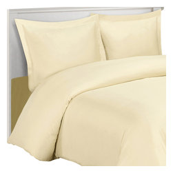 Royal Tradition - 100% Bamboo Viscose Soft Duvet Cover Set, Ivory, King/Cal King - Duvet Covers And Duvet Sets