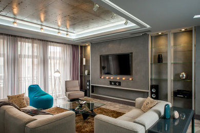 Inspiration for a mid-sized contemporary living room remodel in Other