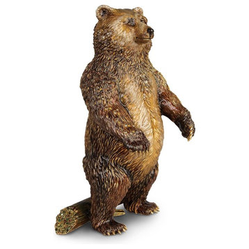 Jay Strongwater Woodrow Bear Figurine Natural Finish