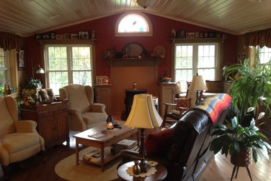Living room - craftsman living room idea in Boston