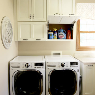 Cream Laundry Room with Corian Countertop ~ Medina, OH
