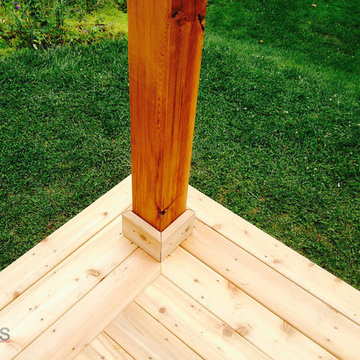 Cedar Deck Post Trim