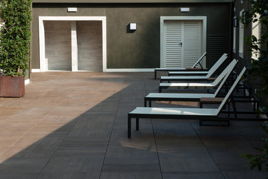 Inspiration for a contemporary exterior home remodel in New York