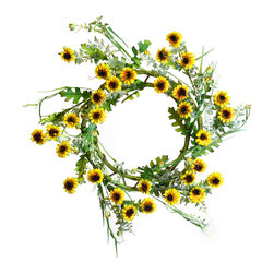 Shea's Wildflower - Black-Eyed Susan Wreath, Yellow - Wreaths And Garlands