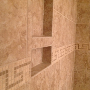 Glass block shower wall Dublin Ohio