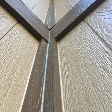 LP Smartside 4x8 sheets, Anderson 400 series Casement windows and trim