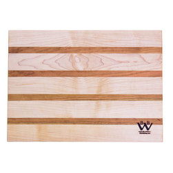 Brushbacks Woodshop - Striped End Grain Cutting Board, Maple and Beech - Cutting Boards