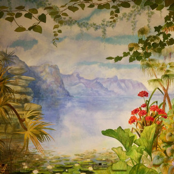 Detail of tropical mural