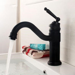 Antique Black Bronze Brass Bathroom Sink Faucet Painting Finish T0404B - Bathroom Sink Faucets