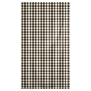 Brown Gingham 58 x 102 Outdoor Tablecloth
