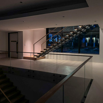 Project #126 | Contemporary Staircases with Integrated LEDs & Glass Railing