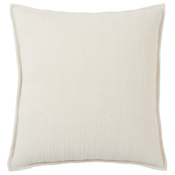 Jaipur Living Ove Striped Cream/Ivory Poly Fill Pillow 22" Square