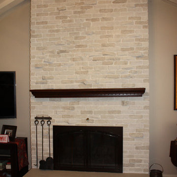Brick Fireplace Transformation
