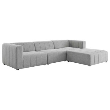Modway Bartlett Upholstered Fabric 4-Piece sectional Sofa