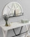 Hollowday Wood Framed Arched Wall Mirror with Shelf, White 18.5x30