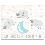 Designs Direct Creative Group - Count Your Sheep 16x20 Canvas Wall Art - Instant charm, refresh your space with a unique piece of artwork that has been designed, printed, and assembled in the USA. Digitally printed on demand with custom-developed inks, this design displays vibrant colors proven not to fade over extended periods of time. The result is a stunning piece of wall art you will love.
