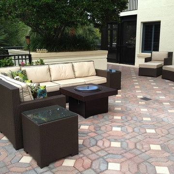 Patio Furniture Set with Gas Fire Pit Table