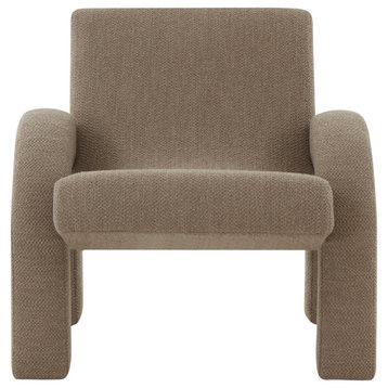 Couture Marianne Upholstered Accent Chair, Light Brown