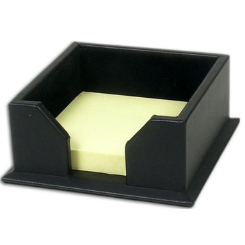 Classic Black Leather 3x3 Note Holder
