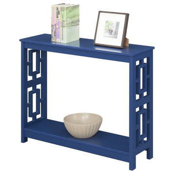 Town Square Console Table with Shelf, Cobalt Blue