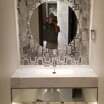5cm thick Carrara Marble - Intergrated Sink