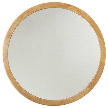 Chloe's Reflection Maple Finish Framed Wall Mirror