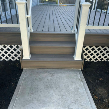 Trex Enhance Rocky Harbor Flooring With Trex Select Railing Demo & Rebuild
