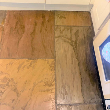 Rough Indian Sandstone Floor Milled and Restored in Garstang
