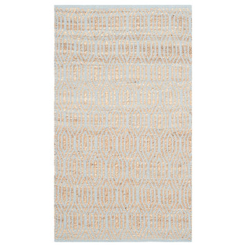 Safavieh Cape Cod Collection CAP822 Rug, Silver/Natural, 3'x5'