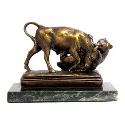 Eternal Struggle of Bull & Bear Sculpture - Sculptures