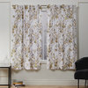 Lillian Floral Hidden Tab Top Curtain Panels, Set of 2, Honey Gold, 50"x63"