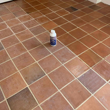 Renovating a Paint-Stained Quarry Tiled Kitchen Floor in Canterbury