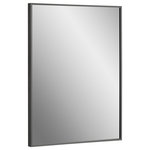 Design Element - Vera 24 in. x 32 in. Modern Rectangle Framed Matte Black Wall Mount Mirror - The Vera mirror collection by Design Element provides a beautiful finishing touch to your home decor. Available in different finishes and shapes, all Vera mirrors features a lightweight and durable steel frame. While these modern styled mirrors are perfect to pair up with your bathroom vanity, they are also an excellent choice for other rooms in your home such as bedrooms, living rooms and hallways.