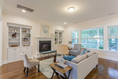 Inspiration for a cottage family room remodel in Other