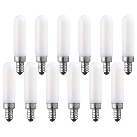 12 Pack E12 Candelabra Bulb, Dimmable T6 LED Bulb, 4.5W (25W Equiv.）