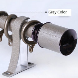 Single Curtain rods curtain poles in grey color - Products