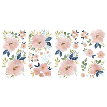 Beth Schneider Sweet Blooms Watercolor Peel and Stick Wall Decals