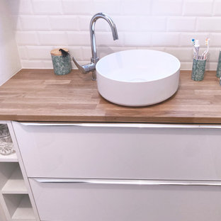 75+ Skandinavische Badezimmer mit offener Dusche Ideen & Bilder