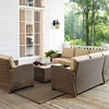 Bradenton 5-Piece Outdoor Wicker Seating Set With Sand Cushions