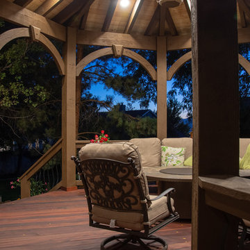 Entertainment Size | Deck w/2-Tone Gazebo & Integrated Power