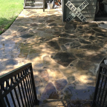 Berkley Old World, patio, fire pit.
