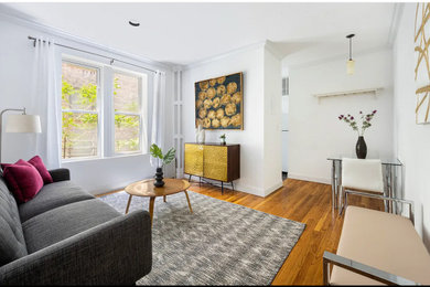 Living room - contemporary living room idea in New York