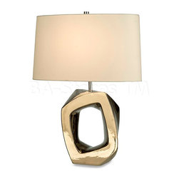 Matrimony Reclining Ceramic Table Lamp with Silver Finish - Table Lamps