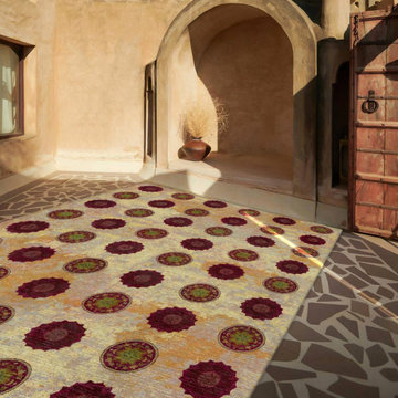 Capre Sepia Hand Knotted Woollen and Viscose Rug