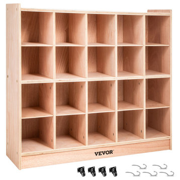 VEVOR Preschool Cubby Lockers Wooden Storage Cabinet, 30x48 Inch
